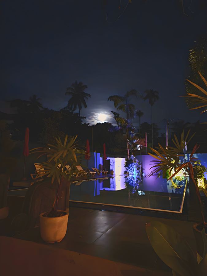 The pool after dark
